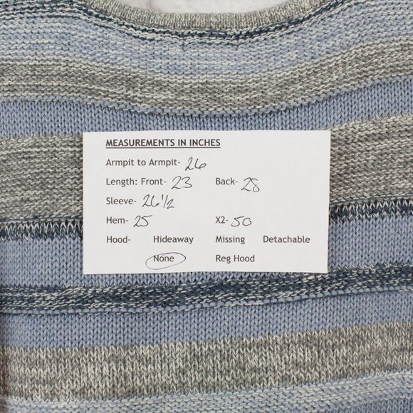 LL BEAN Rolled Hem Striped Cotton Knit Sweater 3X - Picture 9 of 9